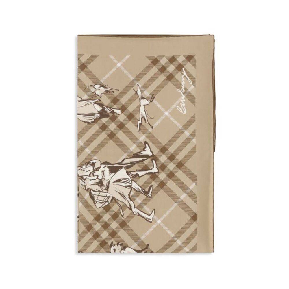 Burberry Beige Silk Women's Scarf
